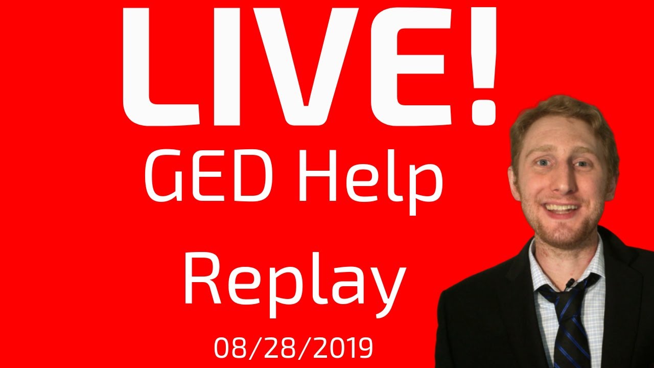 GED RLA Tips & Scoring Replay 📚 (08/28/2019)