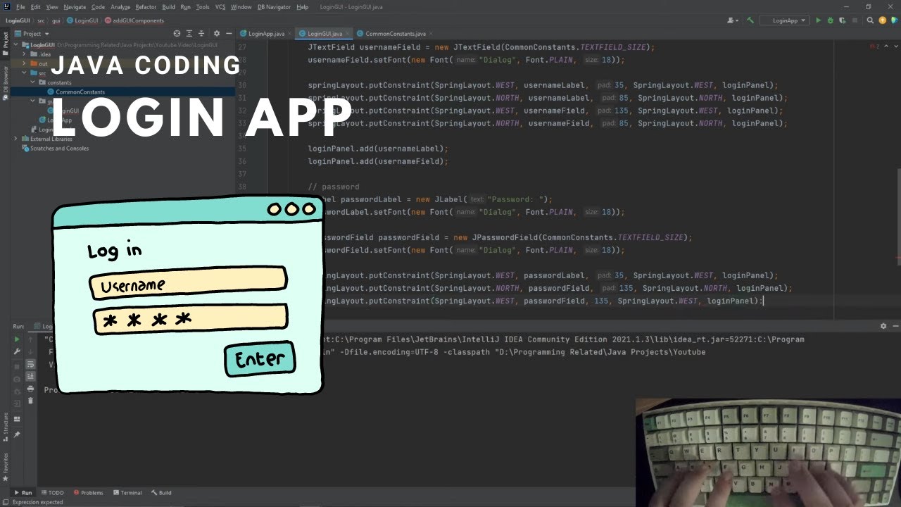 ASMR Java Login GUI | Speed Coding & Calm Sounds