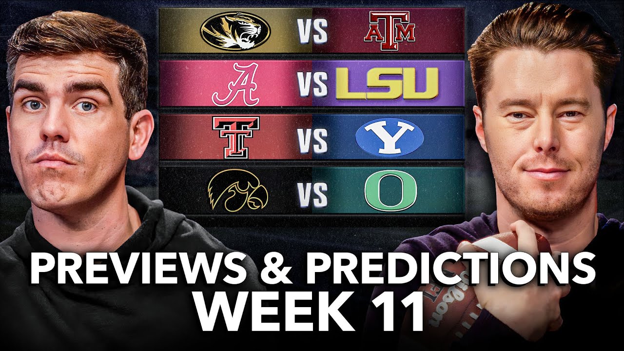 College Football Week 11 Predictions & Top Bets: Alabama vs LSU, Missouri vs Texas A&M 🏈