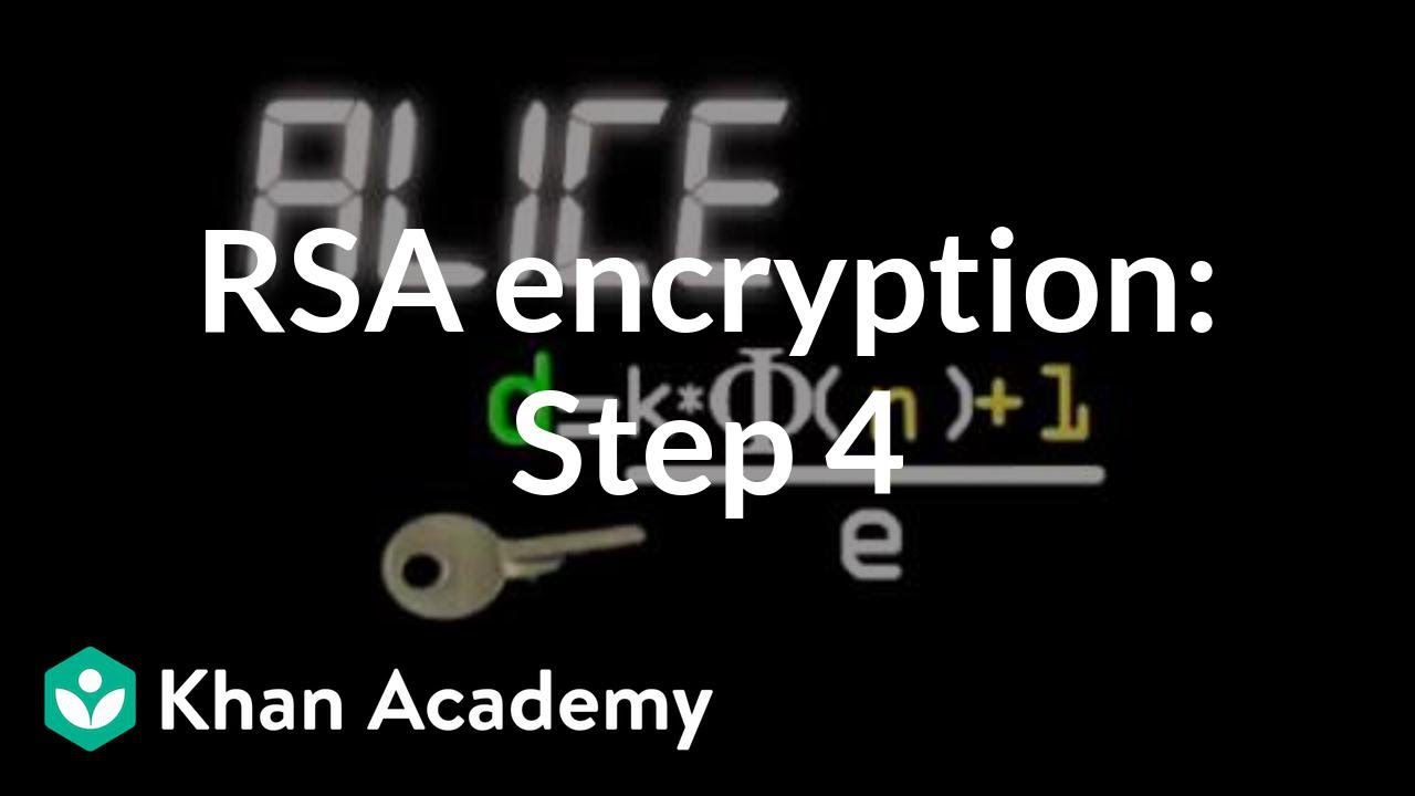 RSA Encryption Step 4 Explained 🔐 | Cryptography Basics on Khan Academy