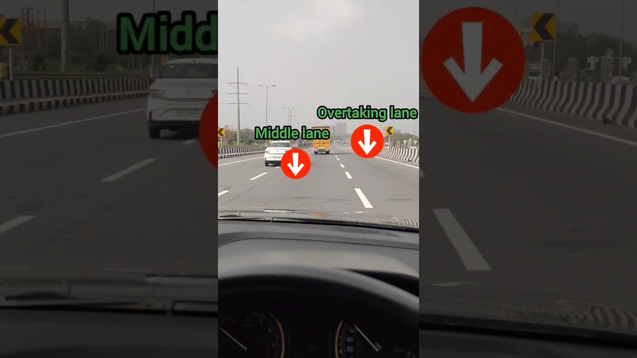 Highway Driving Tips. Choose the correct lane. #shorts #car #safetyfirst #youtubeshorts #driving