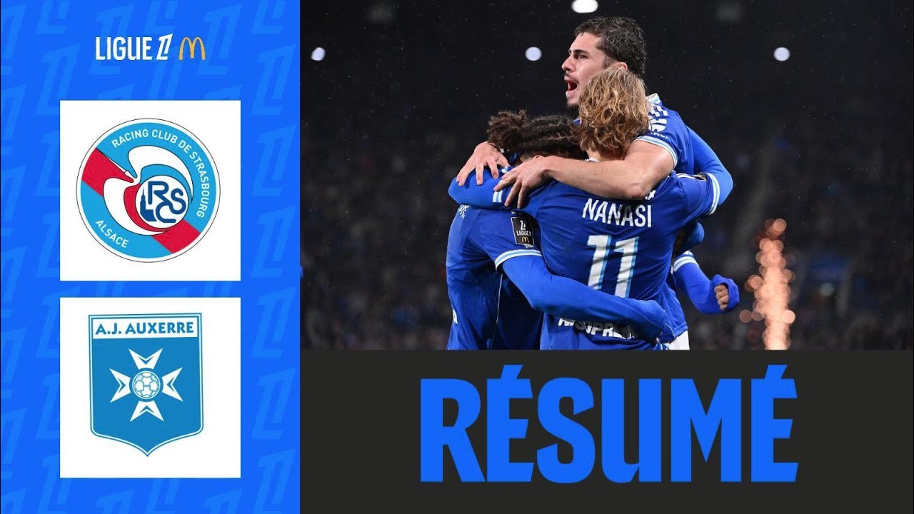 Strasbourg Dominates Auxerre 3-0 in Ligue 1 Match Highlights âš˝
