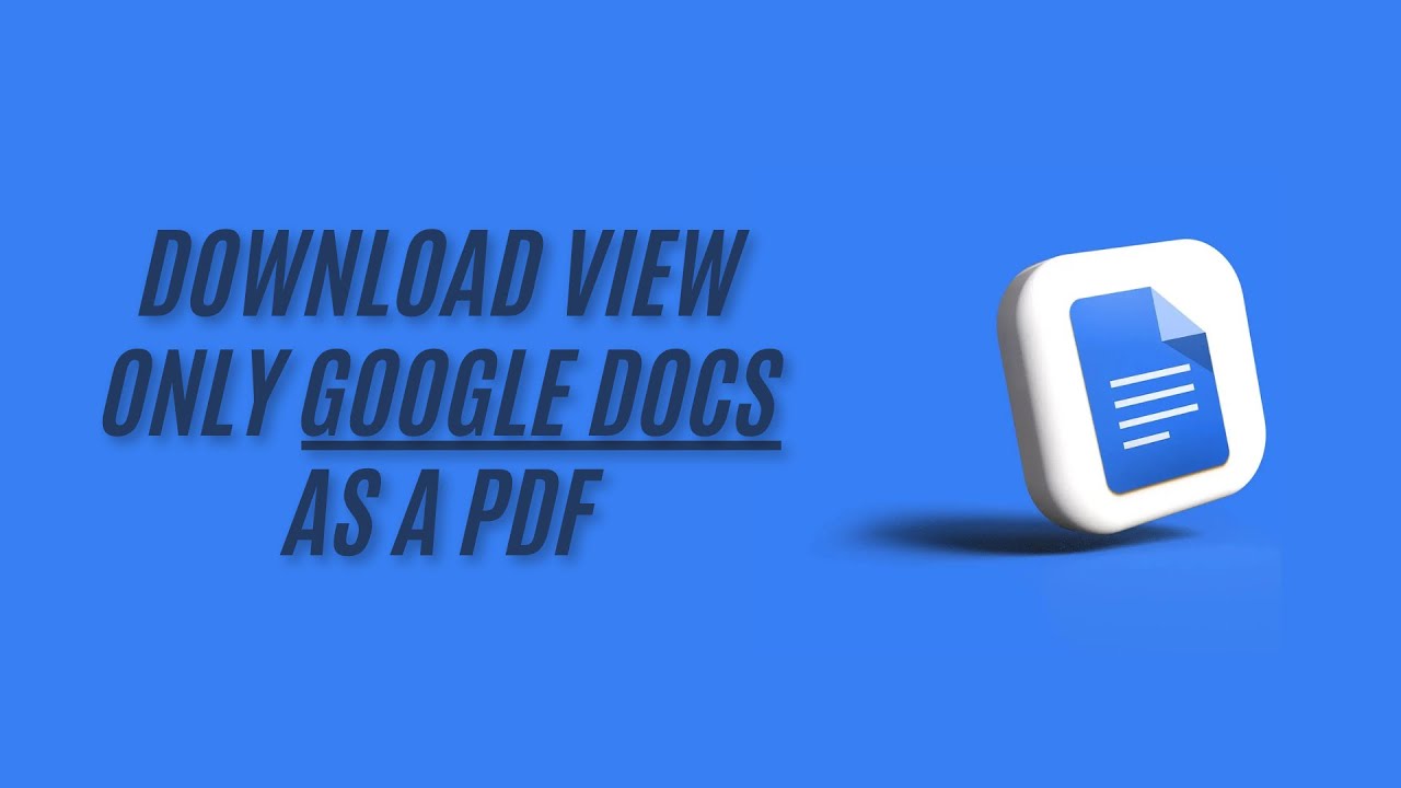 How to Download View-Only Google Docs as PDF Files