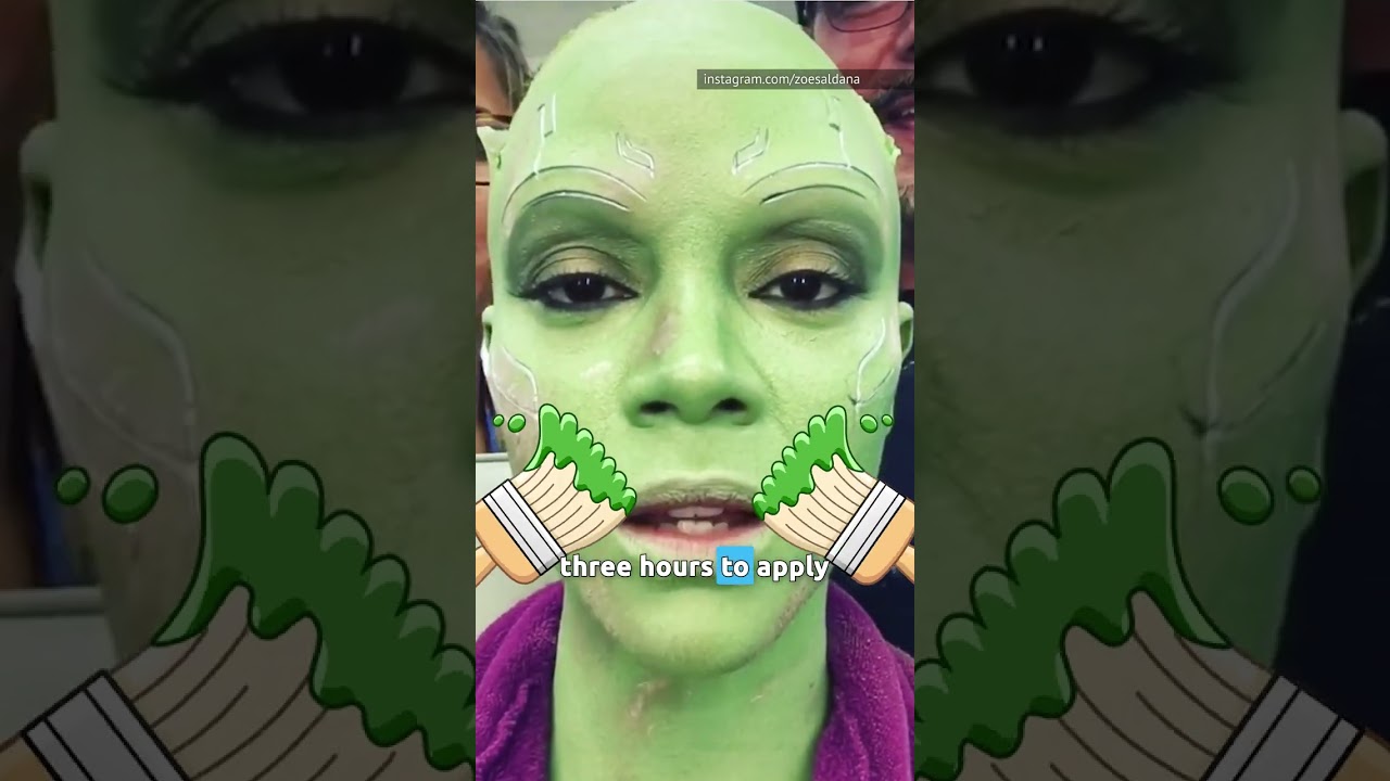Zoe Saldaña's Transformation into Gamora #shorts