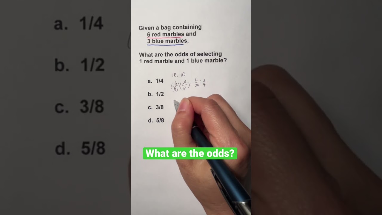 Chance of Picking Red and Blue Marbles π² | Probability Puzzle