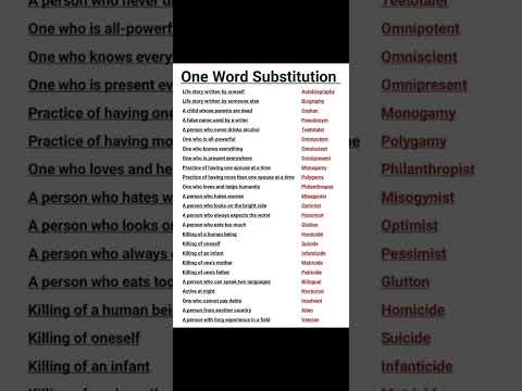 one word substitution