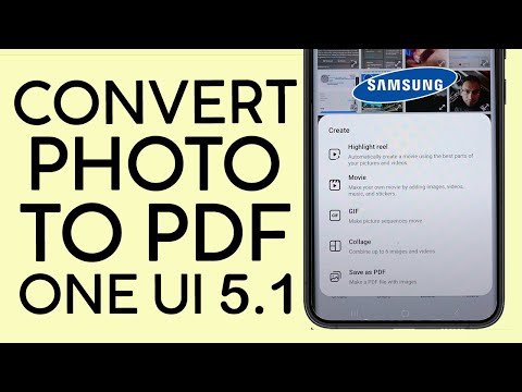 How to Convert Photo to PDF on Samsung Galaxy Phone Using Samsung One UI 5.1 (2023) | Gallery Labs