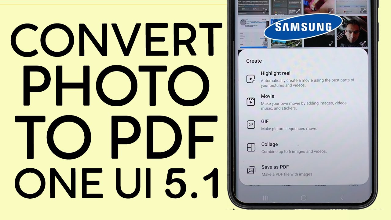 Easily Convert Photos to PDF on Samsung Galaxy with One UI 5.1 (2023) π±
