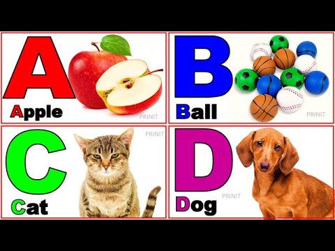 Learn A to Z Alphabet with Pictures & Phonics 🍎