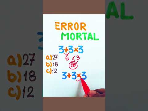Error Mortal #youtubeshorts #matematicas #youtube #maths #matematicasprimaria #matemática