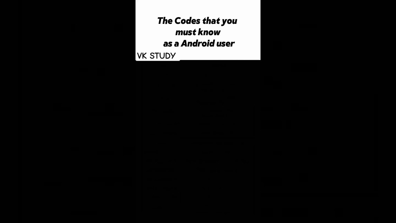 Essential Android Codes Every User Should Know