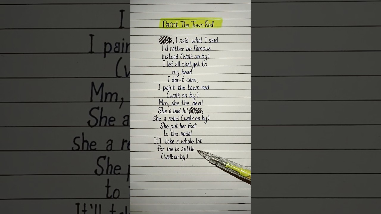 Paint The Town Red Lyrics Song by Doja Cat #paintthetownred #dojacat #lyrics