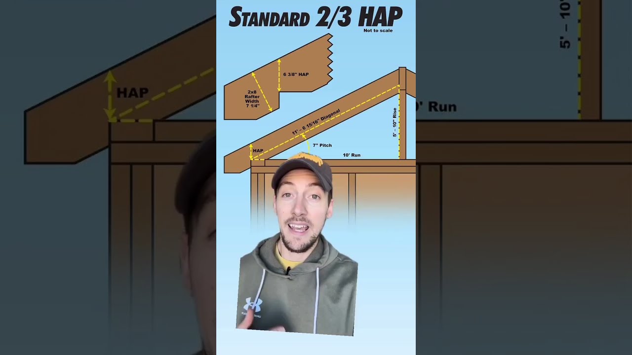 Quick Method to Calculate ⅔ Height Above Plate (HAP) for Birdsmouth Cuts ✂️