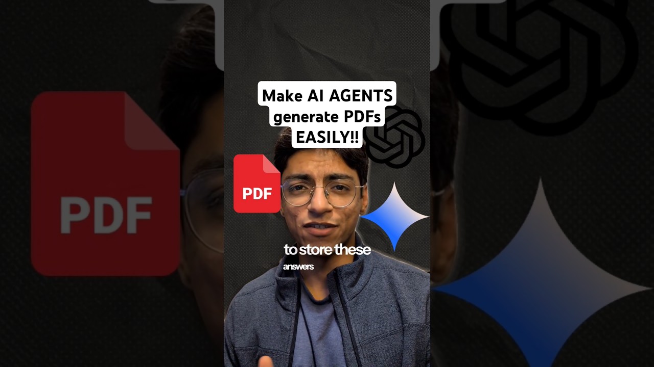 Make AI AGENTS generate PDFs EASILY!! #ai #aiagents #chatgpt #openai #claude #gemini #google #mcp