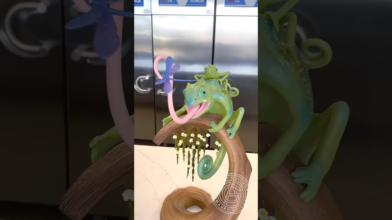 Chocolate Chameleon: Mother & Baby in the Rainforest