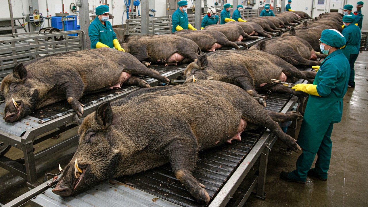 China's Wild Boar Farming for Premium Meat π