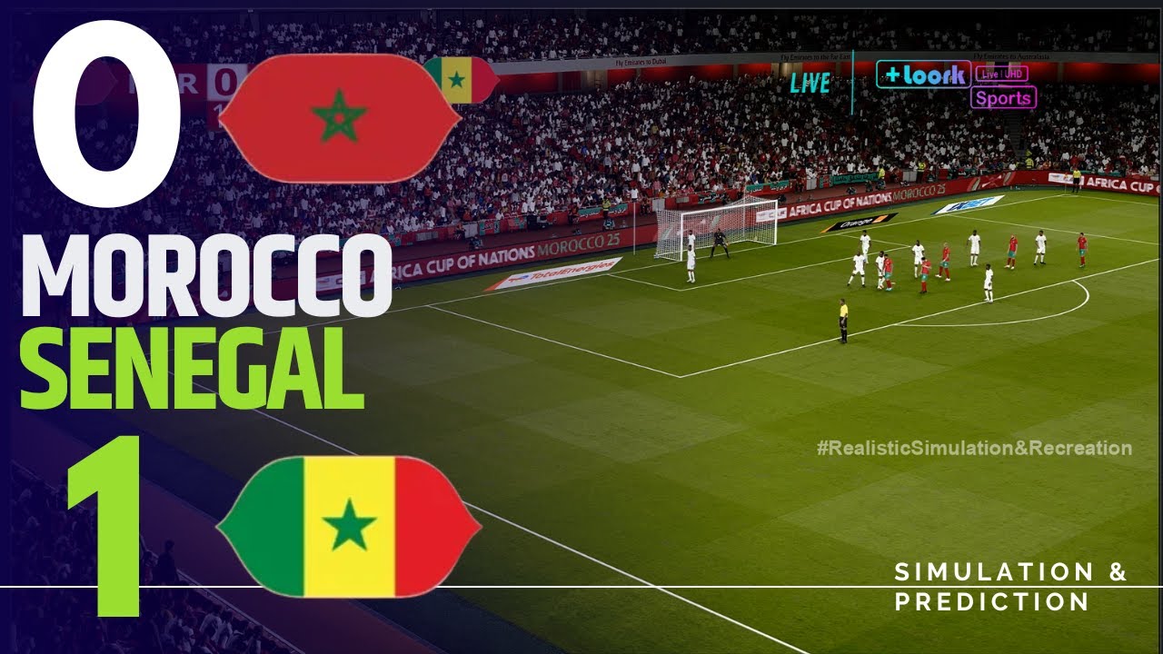 SENEGAL 1-0 MAROC RÉSUMÉ 🇸🇳🇲🇦 / Coupe d'Afrique des Nations 2025 / Simulation de jeu vidéo