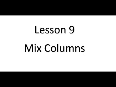 Lesson9 - Mix Columns