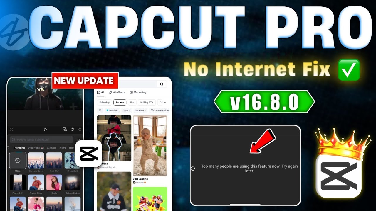Capcut New Update 16.8.0  | CapCut No Internet & Template All Problem Solved 100% Working ✅