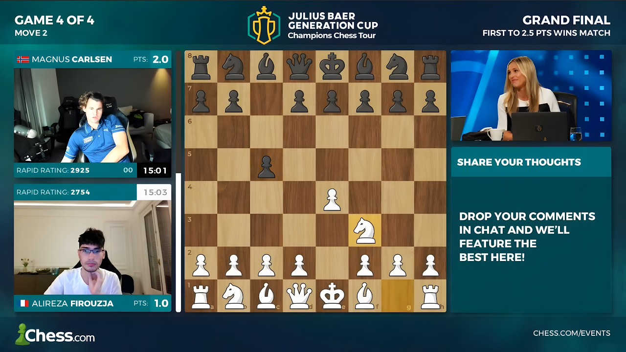 Carlsen vs Firouzja: Grand Finale Game 4 ♟️