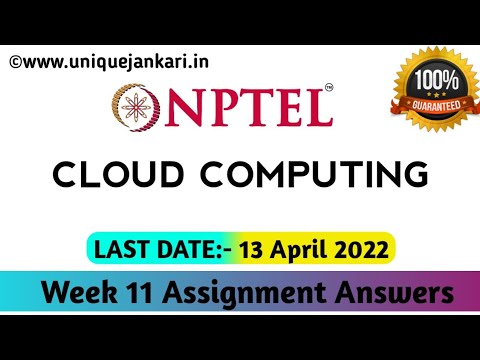 Cloud Computing NPTEL Week 11 Assignment Answers || Unique Jankari