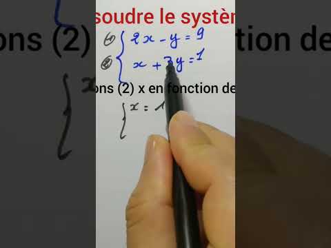 système - méthode de substitution | maths #système #substitutions #substitution #résolution #shorts