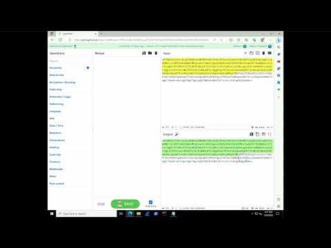 Cryptography Lab 5 Cooking with the Cyberchef