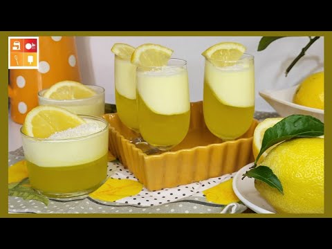 Mousse flan citron très rafraîchissanteموس الليمون و الجيلي بمقادير بسيطة  وصفة سهلة وسريعة