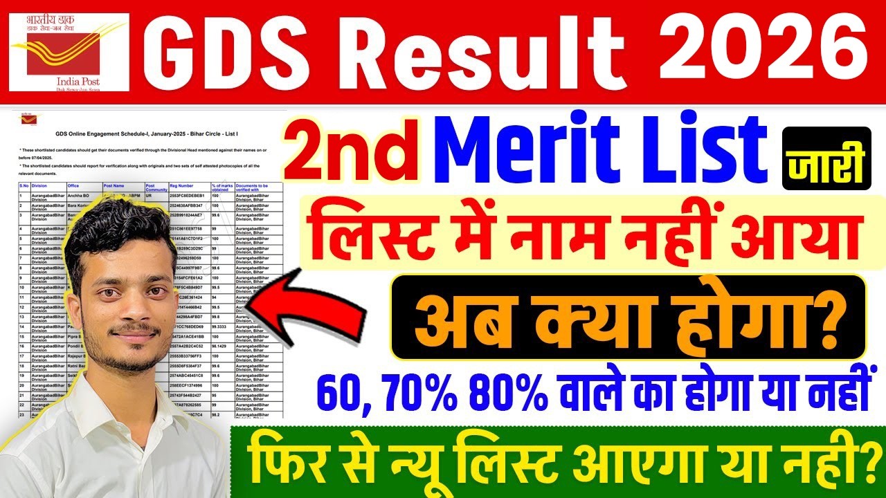 Post Office GDS 2nd Merit List 2026 Kaise Check Kare | GDS 2nd List Download | India Post GDS Result