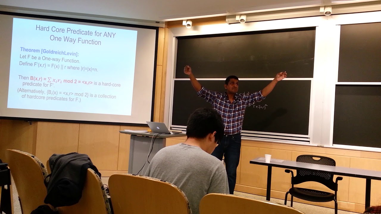 Cryptography & Cryptanalysis: Hardcore Bits II (Spring 2018, Prof. Vaikuntanathan)