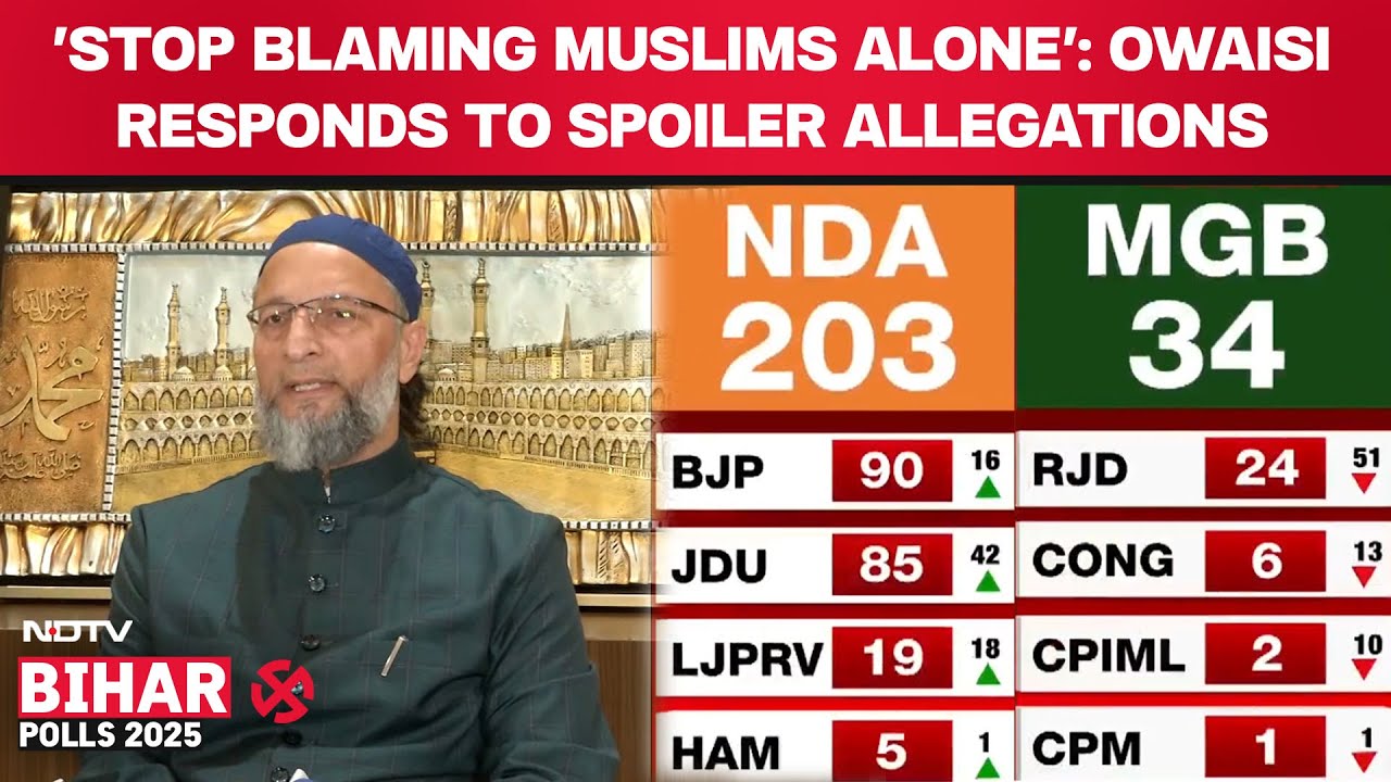Bihar Election Results: Asaduddin Owaisi Celebrates Seemanchal Wins & Denies 'Spoiler' Claims 🗳️