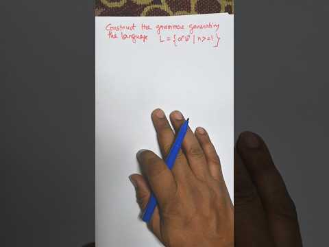 Construction of Grammar from the Language L = { aтБ┐bтБ┐| n тЙе 1 } | Grammar in Automata Theory #shorts
