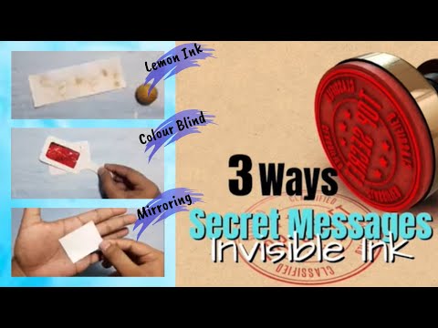 Introduction To Cryptography | Top Secret Messaging | Invisible Ink