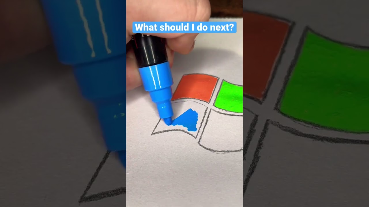 Day 7: Drawing Logos for 1K Subs! Windows Logo 🎨
