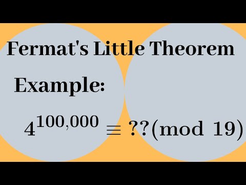 Number Theory | Fermat's Little Theorem Example 1