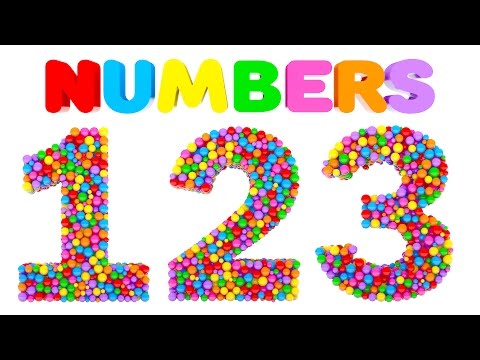 Learn Numbers with Colorful Balls - Colors and Numbers Videos for Children