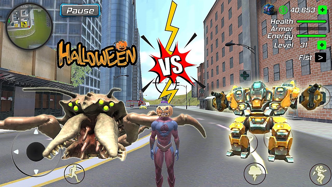 Hurricane Superhero : Wind Tornado Vegas Mafia - Karcinomorph vs Robot Gameplay Walkthrough