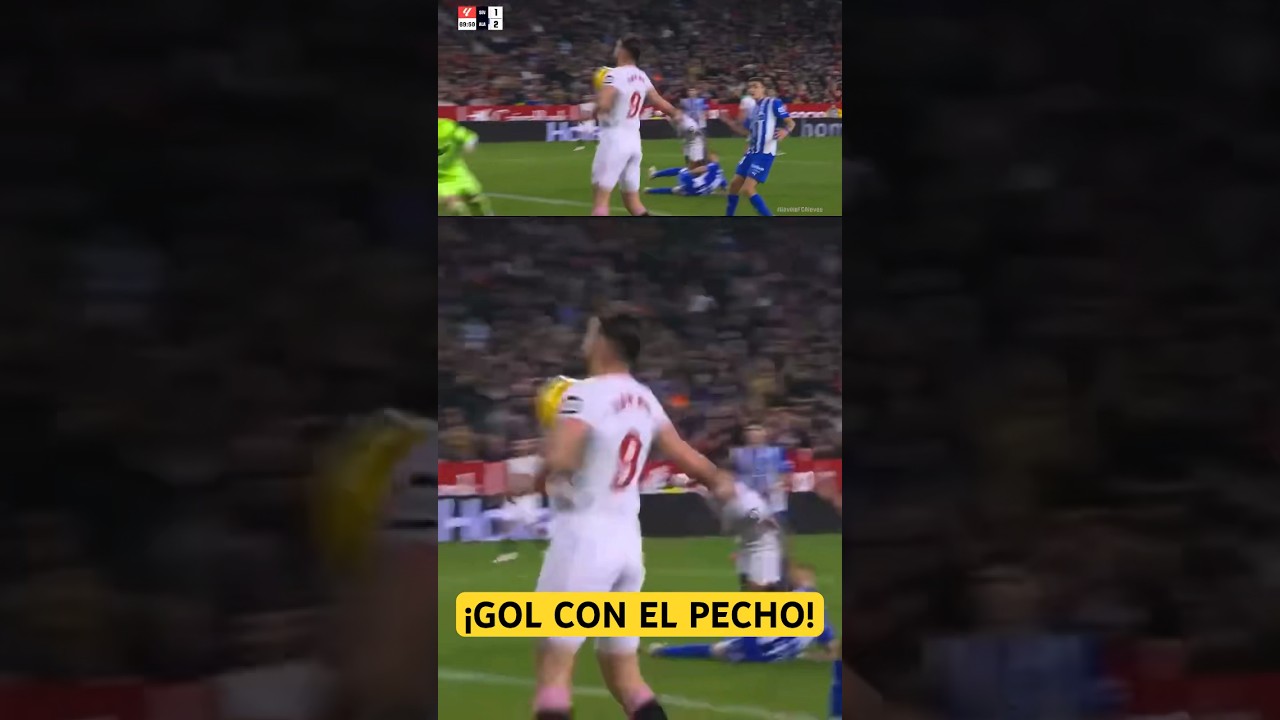 ¡Impresionante Gol de Rafa Mir con el Pecho! 🔥 #SevillaFC