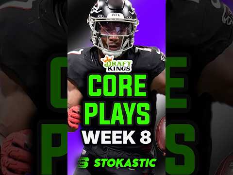 DraftKings NFL DFS Week 8 Core Plays | Sunday 10/26/2025 DFS Picks