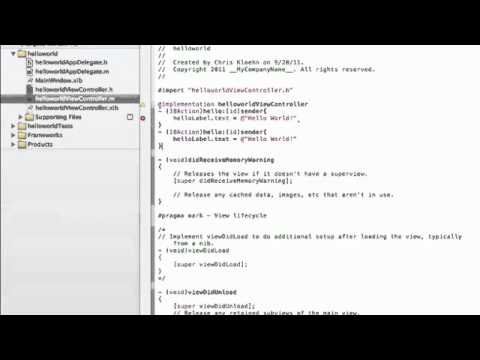 Hello World Tutorial for Xcode 4 ๐