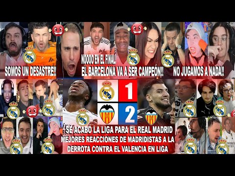 MEJORES REACCIONES DE MADRIDISTAS AL REAL MADRID 1-2 VALENCIA CON GOL AL FINAL - EL BARÇA CAMPEÓN ?