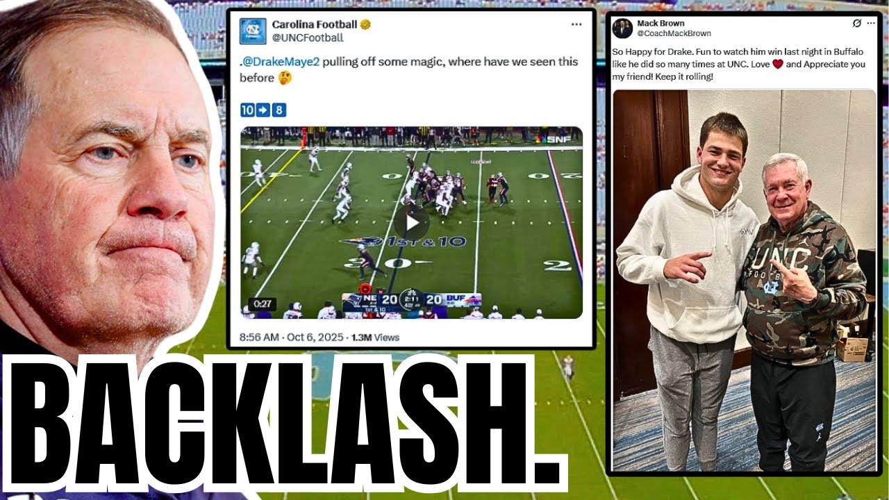 Mack Brown Sparks Controversy by Trolling Bill Belichick After UNC's Drake Maye Ban Backlash 🏈