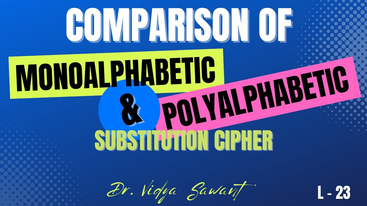 L 23 - Comparison of Monoalphabetic and Polyalphabetic Substitution Cipher