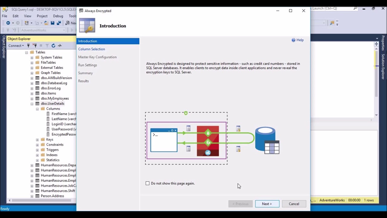 C# Example of SQL Server Always Encrypted π