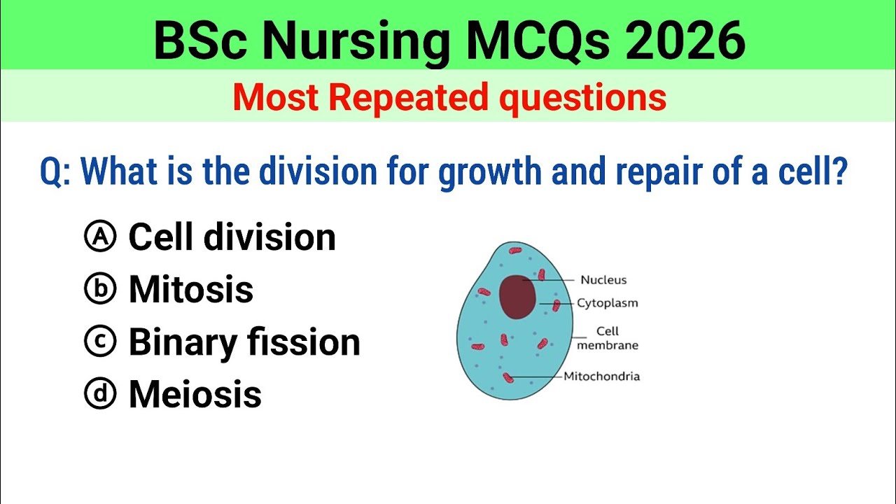 bsc nursing entrance exam 2026 | bsc nursing entrance exam biology questions | bsc nursing Mcq