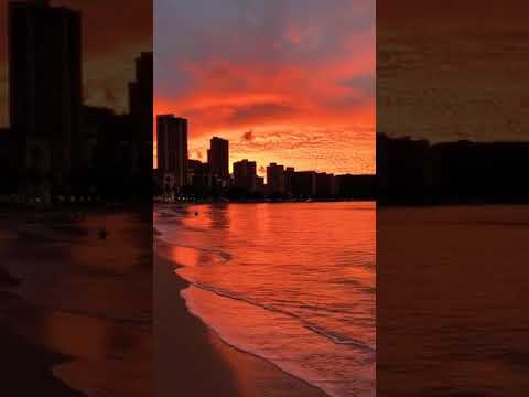 Романтический закат #закат #романтика #море #небоскребы #небо