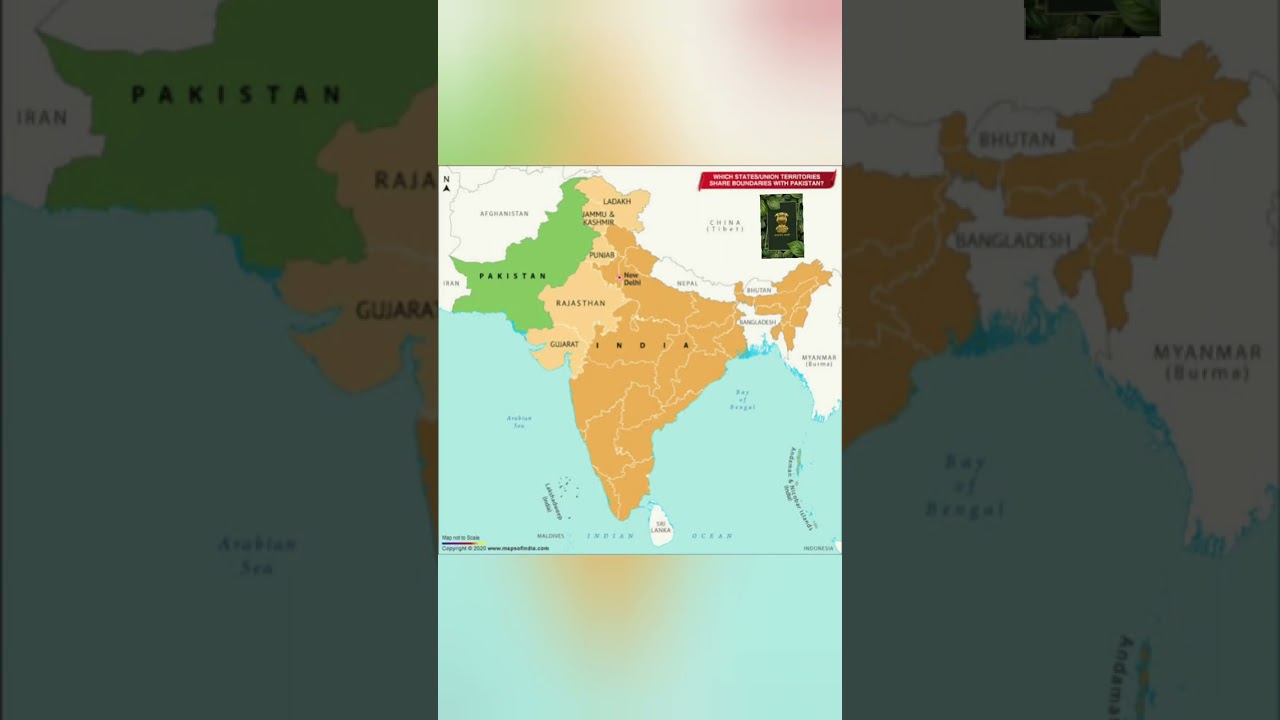 Indian States Bordering Pakistan 🇮🇳