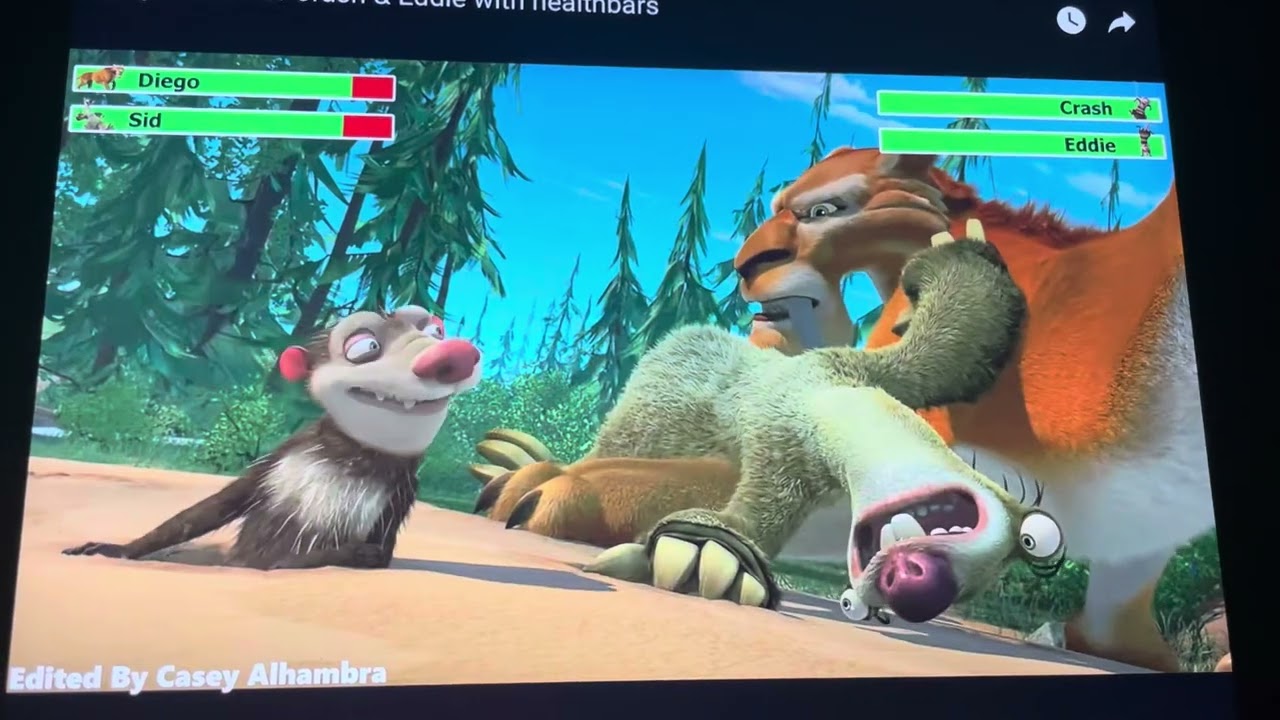 Ice Age 2: The Meltdown - Sid & Diego vs Crash & Eddie