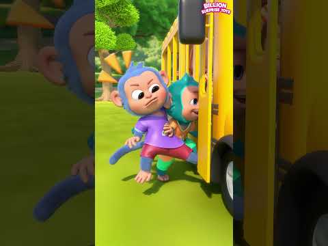 Bear’s Crazy Bus Adventure! #billionsurprisetoys #kidssongs #shorts #cartoon