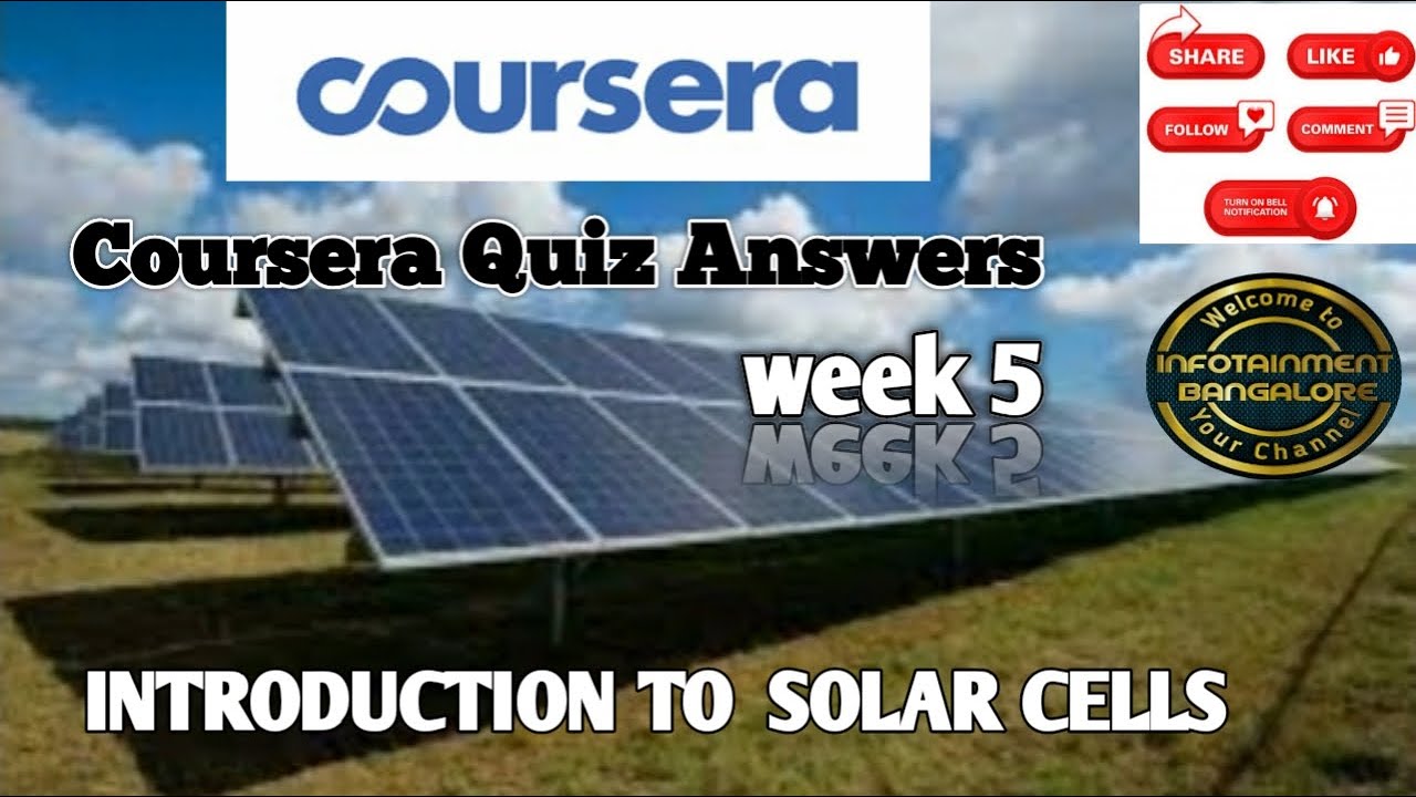 Latest Coursera Quiz Answers for Introduction to Solar Cells (Week 5) 2020 ⚡
